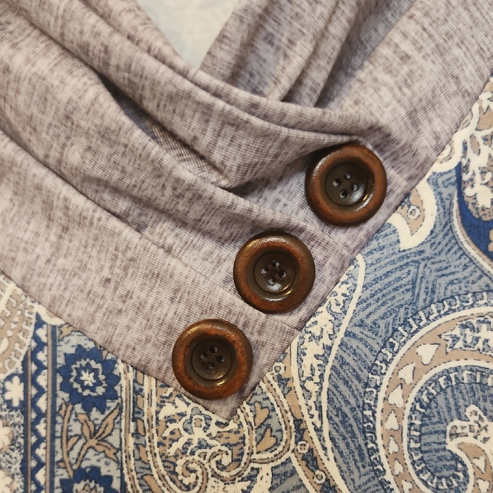 Paisley Print Cowl Neck Blouse - Picture 6 of 10